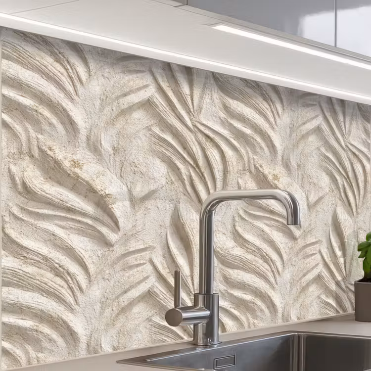 Küchenrückwand - Textur - Relief - Beige — 1