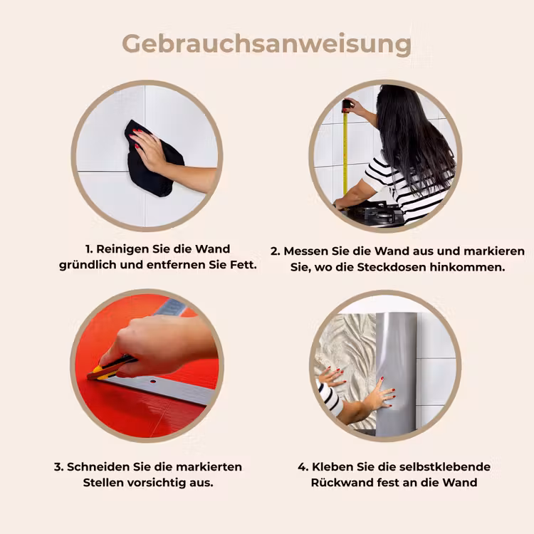 Küchenrückwand - Textur - Relief - Beige — 8