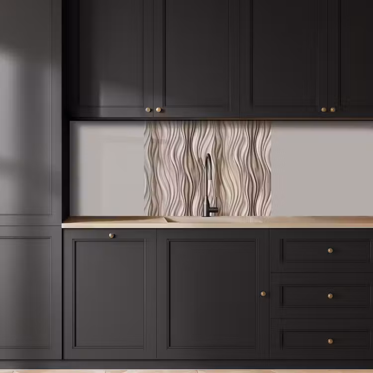 Küchenrückwand - Wellen - 3D - Creme — 5