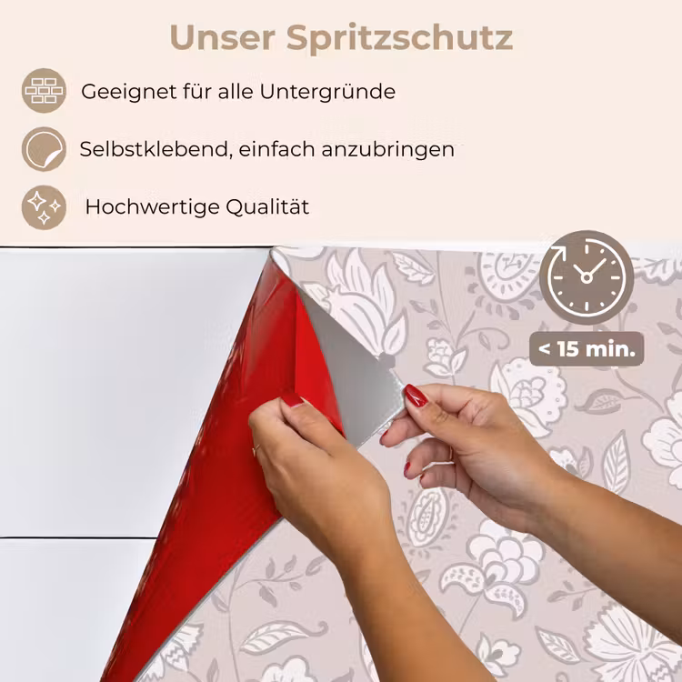 Spritzschutz Küche - Blumen - Signiert - Lavendel — 4
