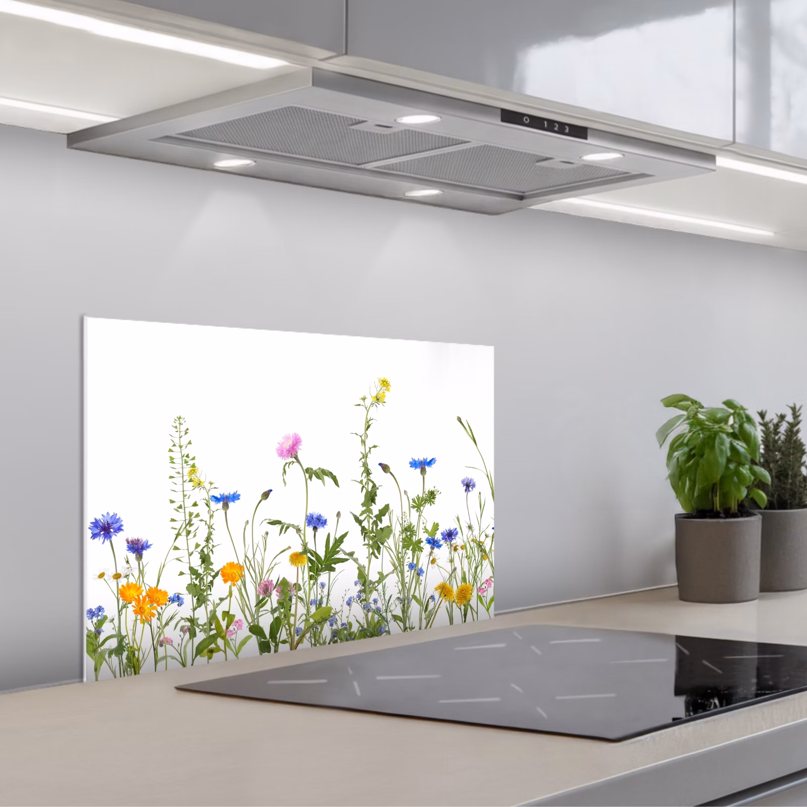 Spritzschutz Küche - Blumen - Feldblumen - Frühling — 1