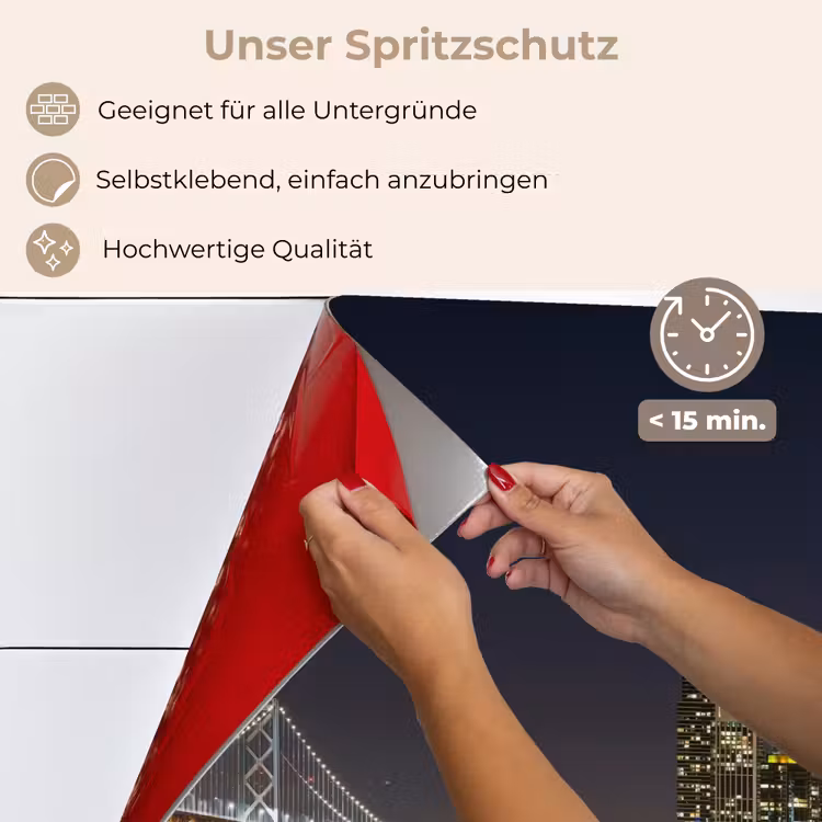 Spritzschutz Küche - Beleuchtung - Himmel - Wolkenkratzer - Skyline — 4