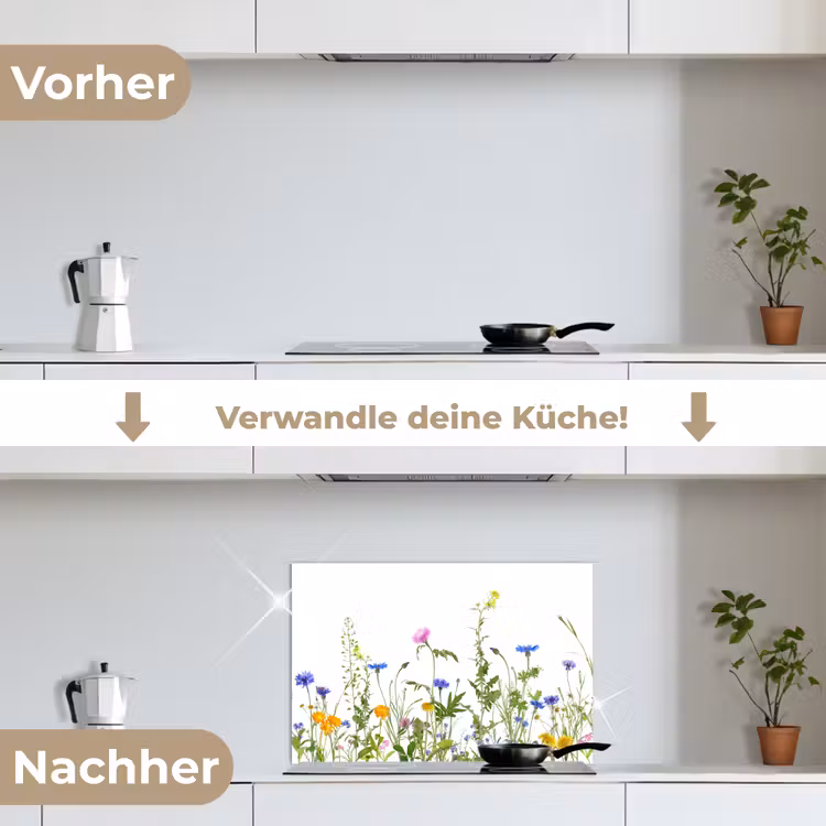 Spritzschutz Küche - Blumen - Feldblumen - Frühling — 7