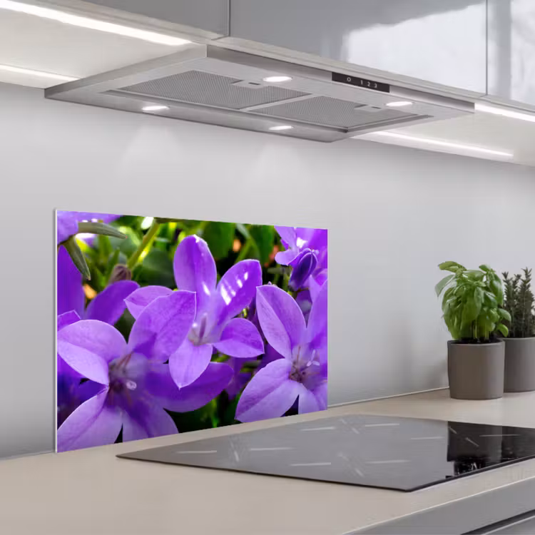 Spritzschutz Küche - Blumen - Lila - Natur — 1