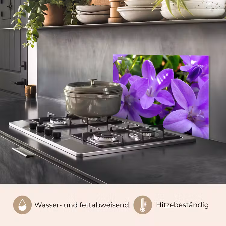 Spritzschutz Küche - Blumen - Lila - Natur — 2