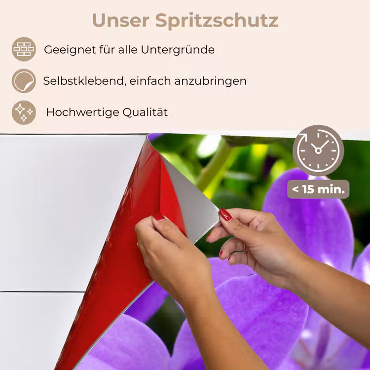 Spritzschutz Küche - Blumen - Lila - Natur — 4