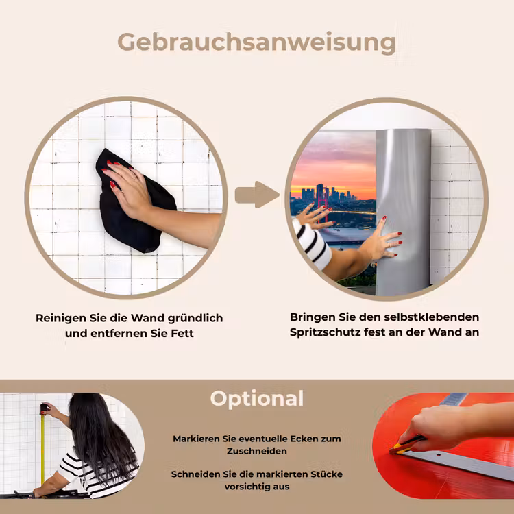 Spritzschutz Küche - Brücke - Rot - Skyline - Wasser — 6