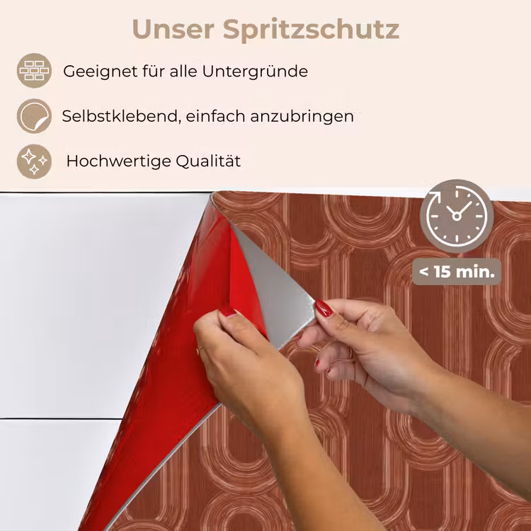 Spritzschutz Küche - Abstrakt - Textur - Braun — 4