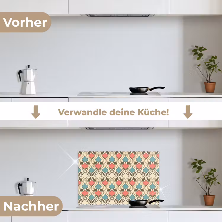 Spritzschutz Küche - Barock - Retro - Farbenfroh — 7
