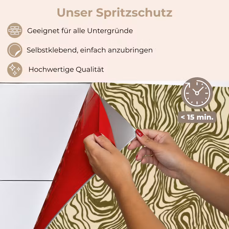 Spritzschutz Küche - Abstrakt - Marmor - Grün — 4
