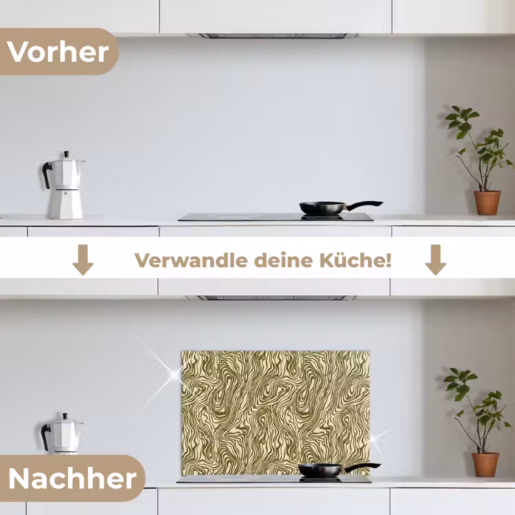 Spritzschutz Küche - Abstrakt - Marmor - Grün — 7