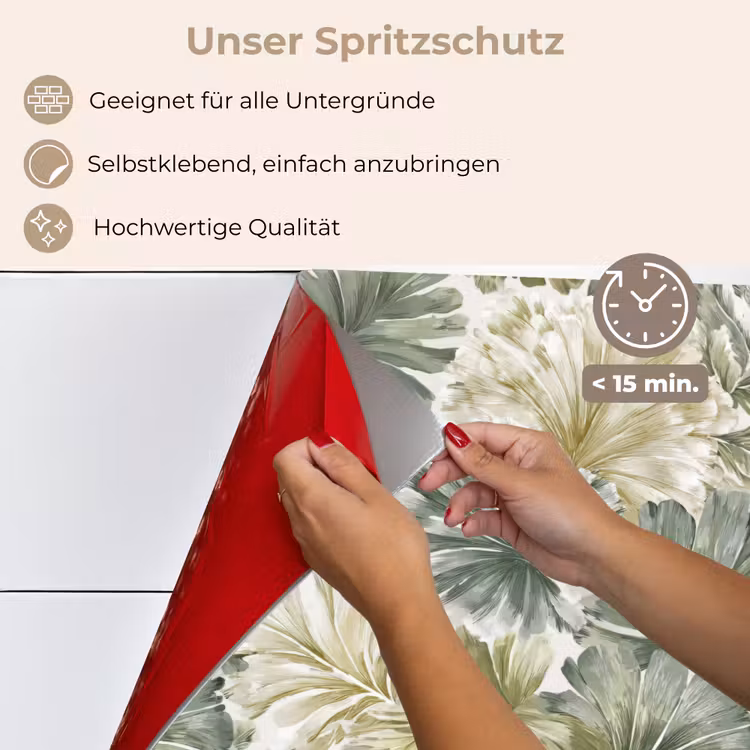 Spritzschutz Küche - Blätter - Botanisch - Grün — 4