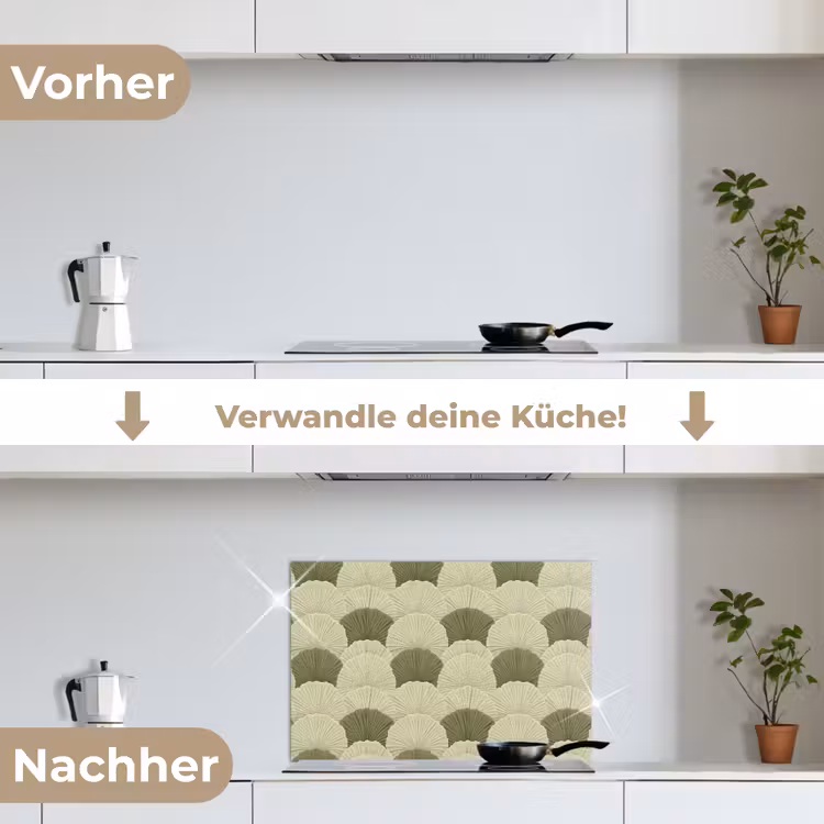 Spritzschutz Küche - Blätter - Textur - Grün — 7