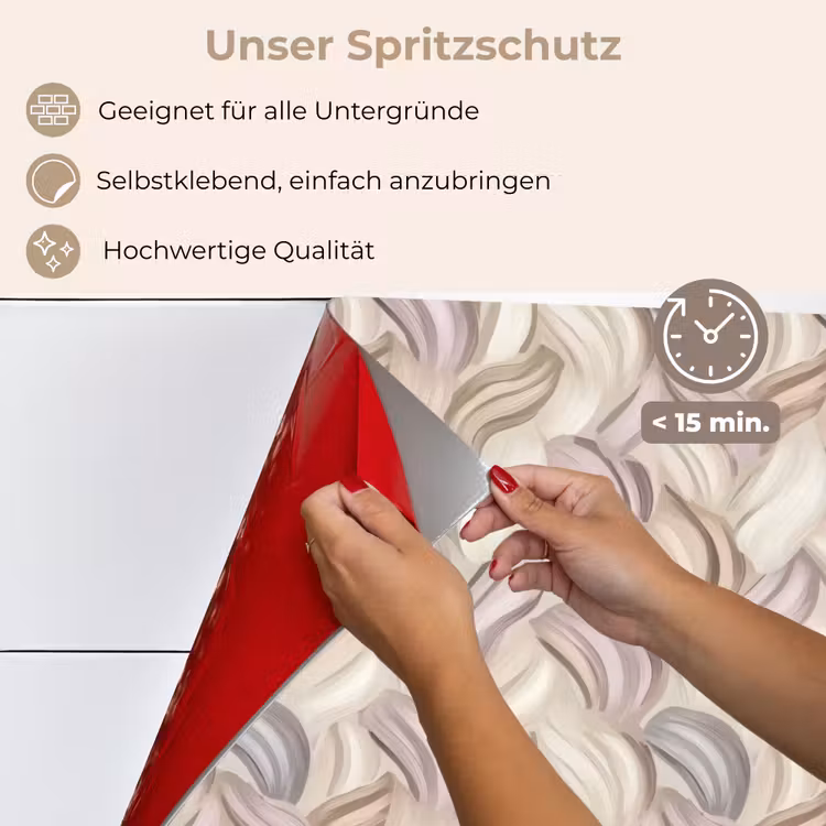 Spritzschutz Küche - Abstrakt - Gewellt - Pastell — 4