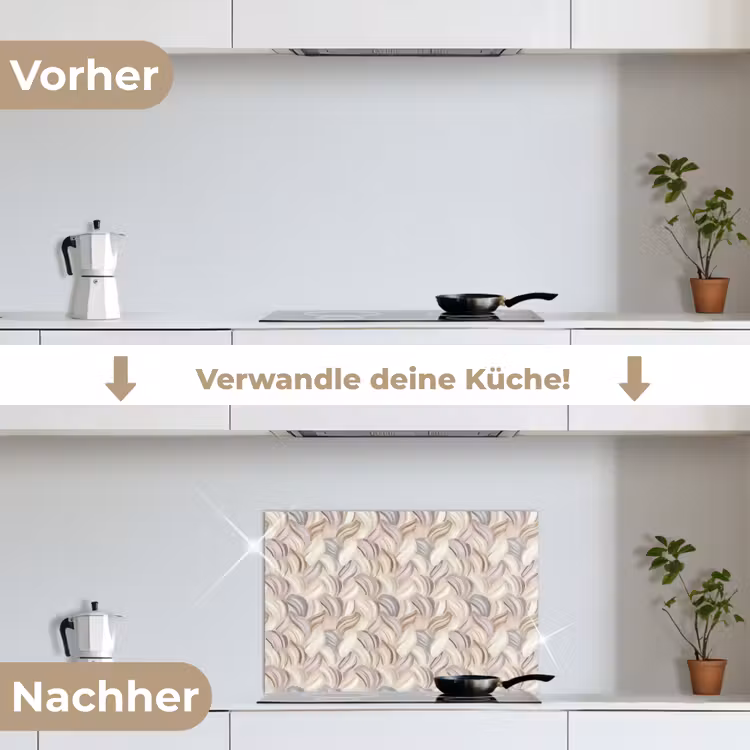Spritzschutz Küche - Abstrakt - Gewellt - Pastell — 7