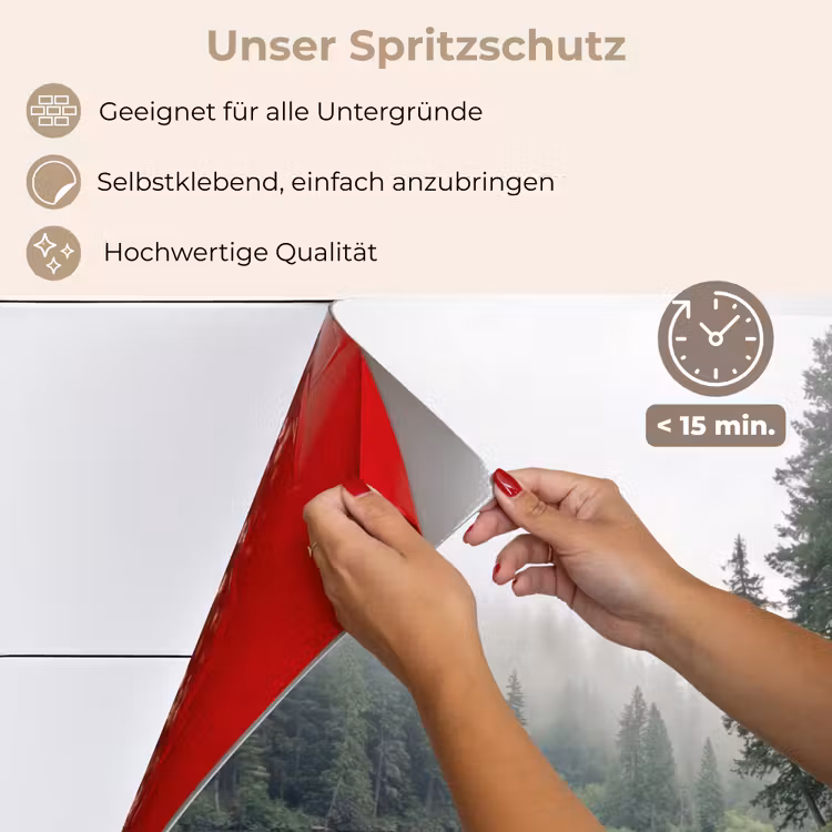 Spritzschutz Küche - Berge - See - Wald — 4