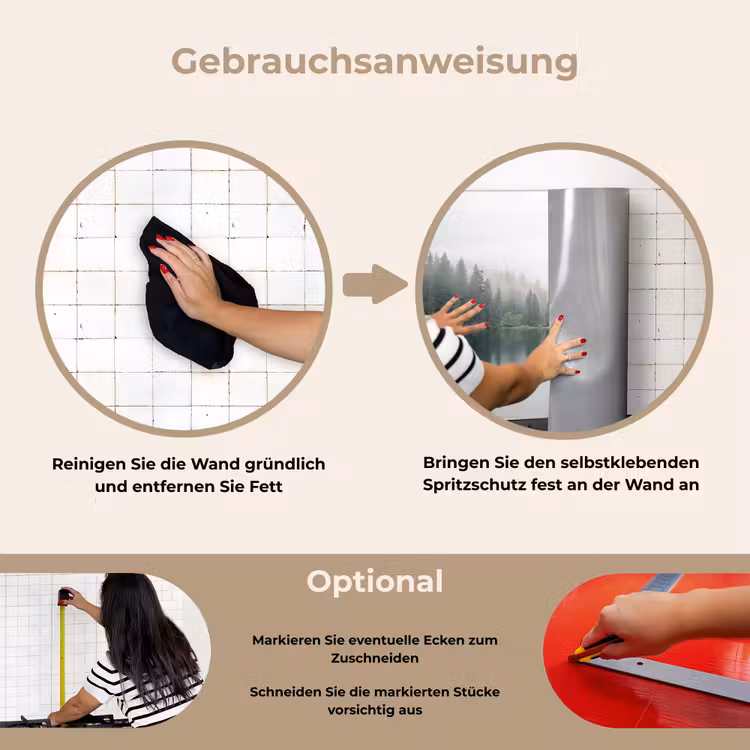 Spritzschutz Küche - Berge - See - Wald — 6