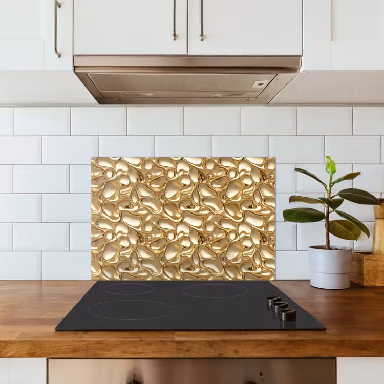 Spritzschutz Küche - Abstrakt - Modern - Gold — 3