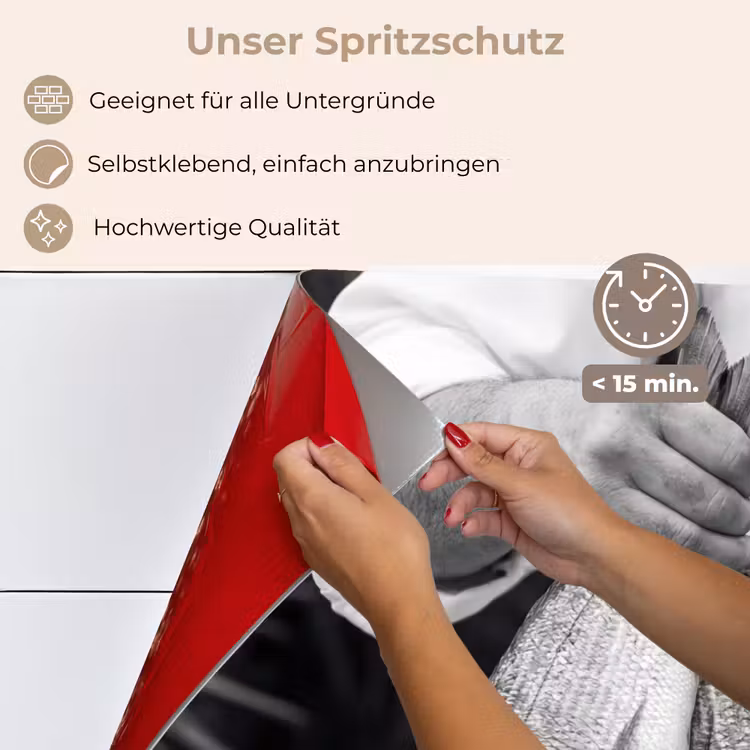 Spritzschutz Küche - Angeln - Koch - Schwarz - Weiß — 4
