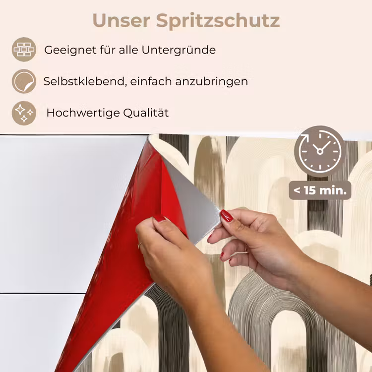 Spritzschutz Küche - Abstrakt - Muster - Bögen — 4