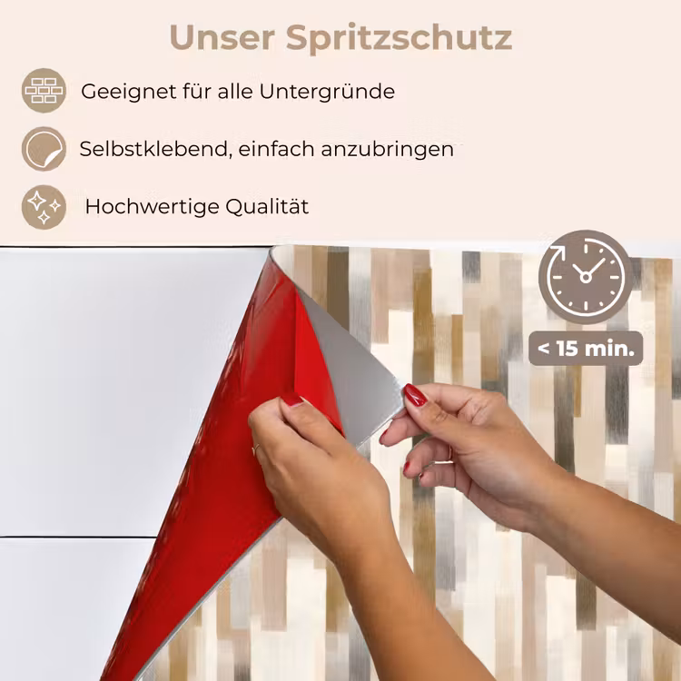 Spritzschutz Küche - Abstrakt - Muster - Pinselstriche — 4