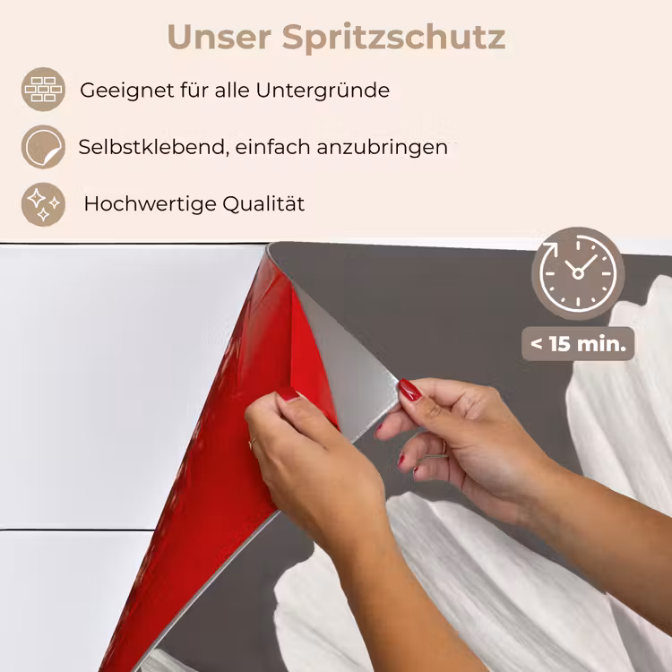Spritzschutz Küche - Blume - Minimalistisch - Schwarz - Weiß — 4