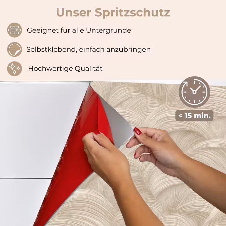 Spritzschutz Küche - Bögen - Muster - Beige — 4