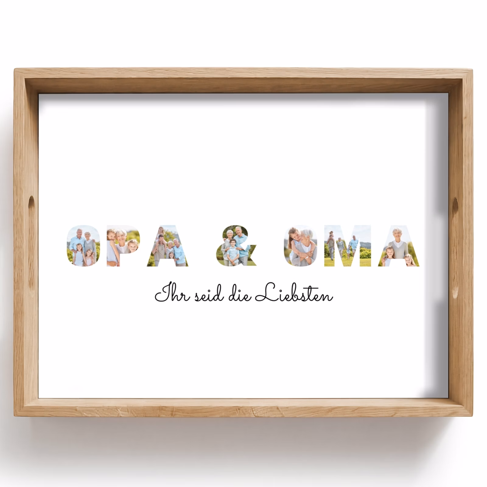 Personalisierte Tablett - Opa & Oma - Buchstaben-Collage — 1