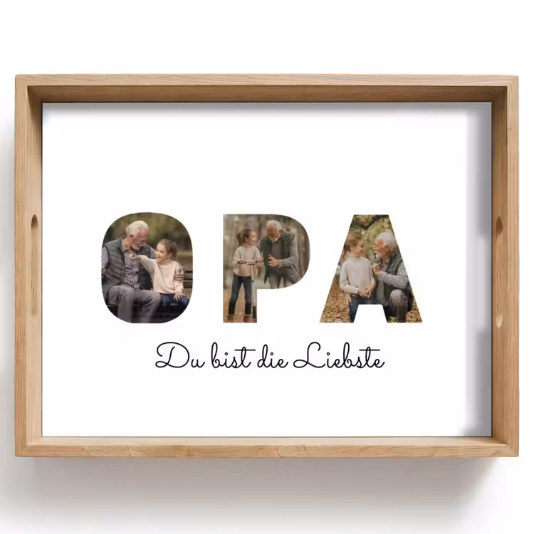Personalisierte Tablett - Opa - Buchstaben-Collage — 1