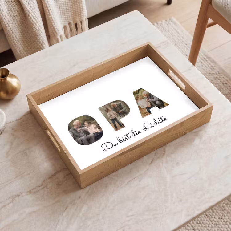 Personalisierte Tablett - Opa - Buchstaben-Collage — 2
