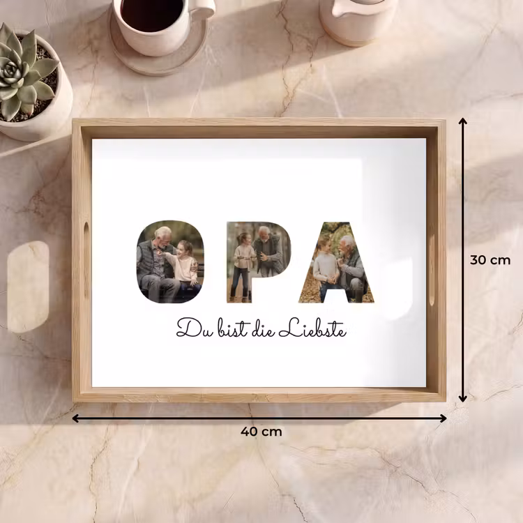 Personalisierte Tablett - Opa - Buchstaben-Collage — 7