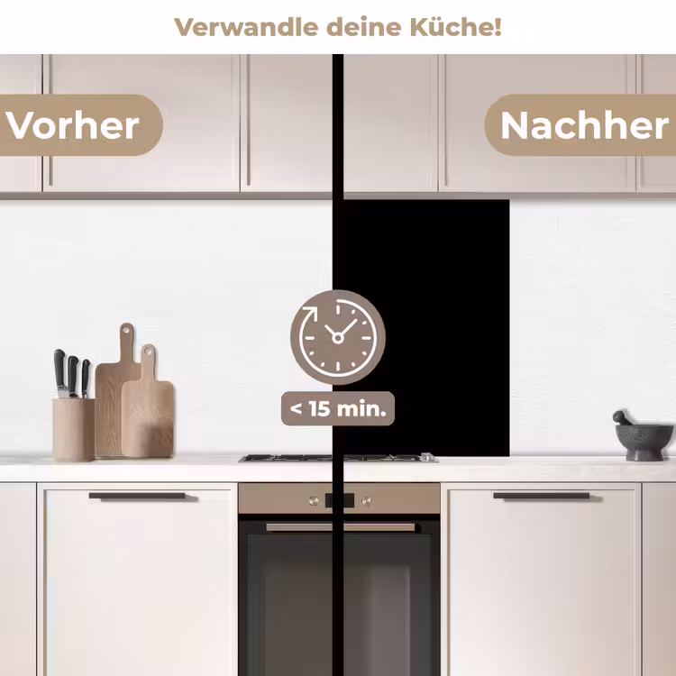 Küchen rückwand - Schwarz - Einfarbig — 2