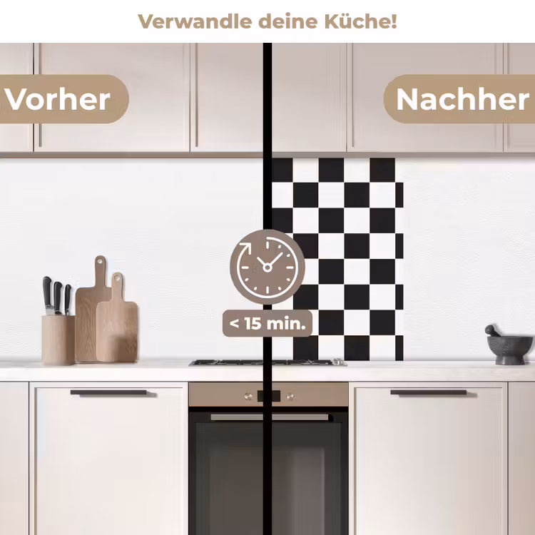 Küchen rückwand - Klassisch - Muster - Schwarz - Weiß — 2
