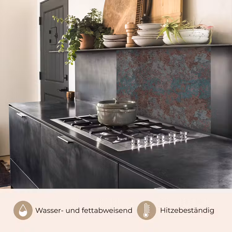 Küchen rückwand - Blau - Grau - Rost - Muster — 4