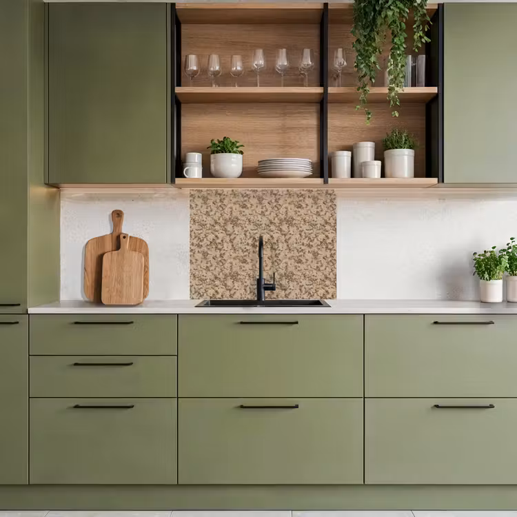 Küchen rückwand - Braun - Grau - Gemustert — 7