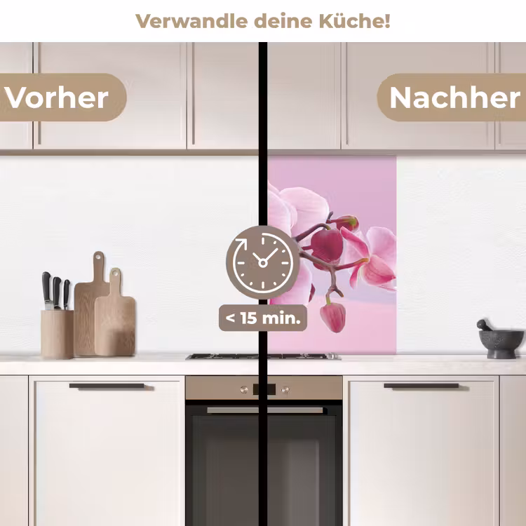 Küchen rückwand - Blumen - Orchidee - Rosa — 2