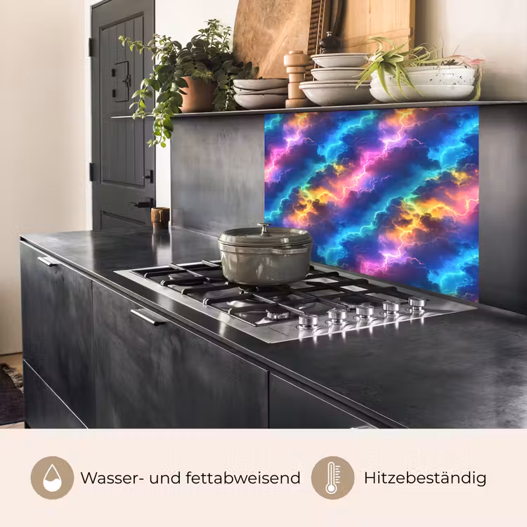 Küchen rückwand - Sturm - Blitz - Regenbogen — 4