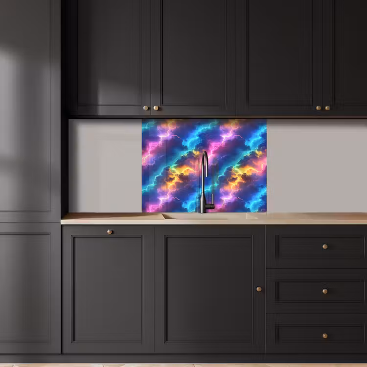 Küchen rückwand - Sturm - Blitz - Regenbogen — 5