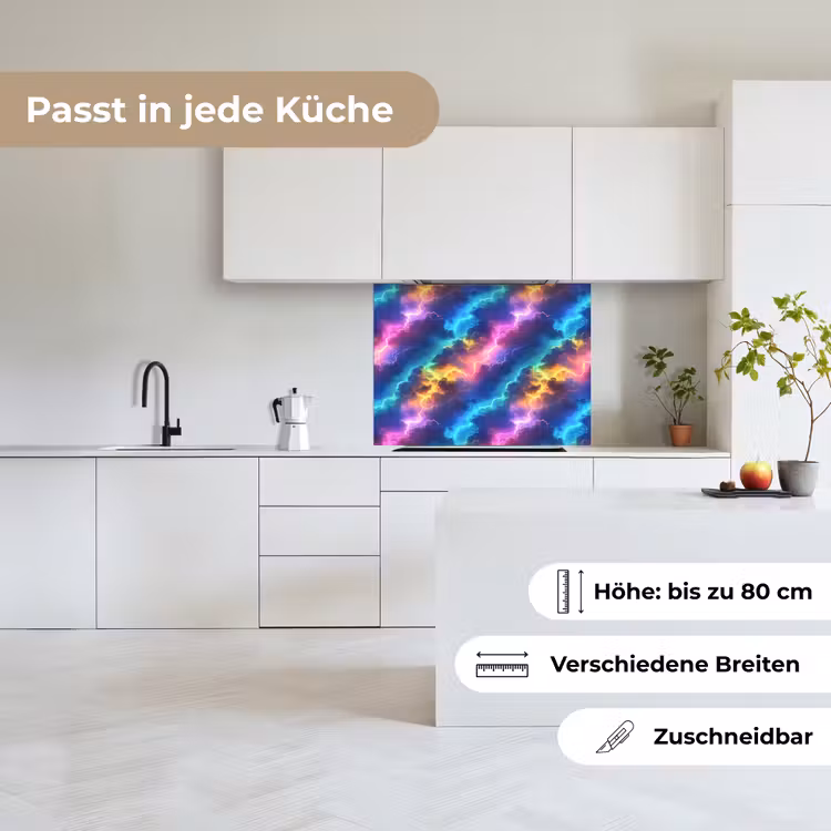 Küchen rückwand - Sturm - Blitz - Regenbogen — 6