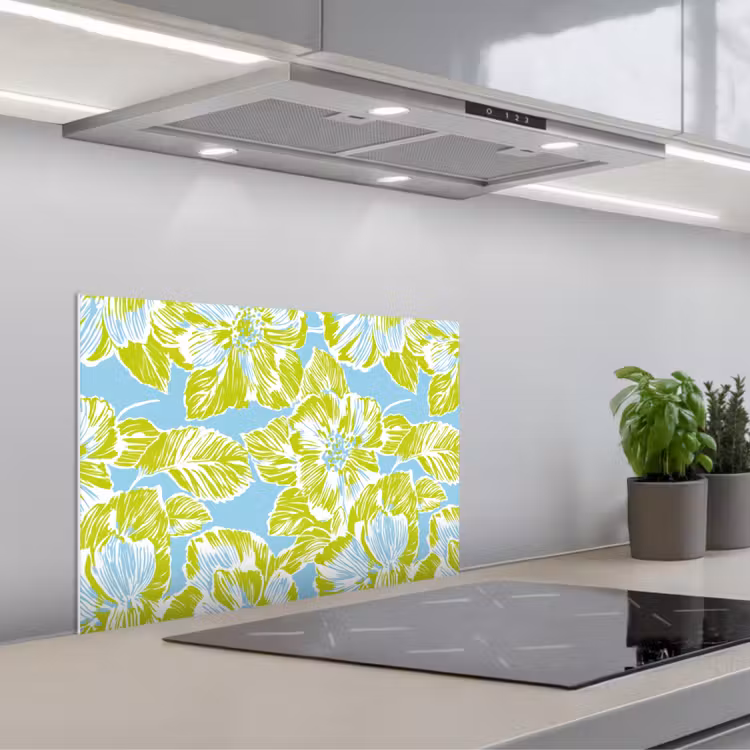 Spritzschutz Küche - Modern - Blumig - Grün — 1