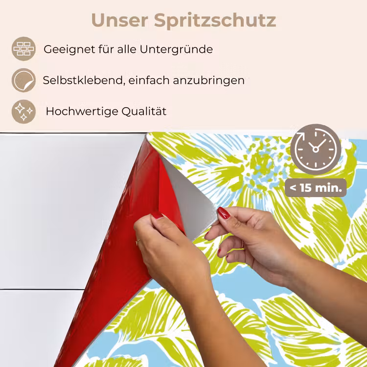 Spritzschutz Küche - Modern - Blumig - Grün — 4