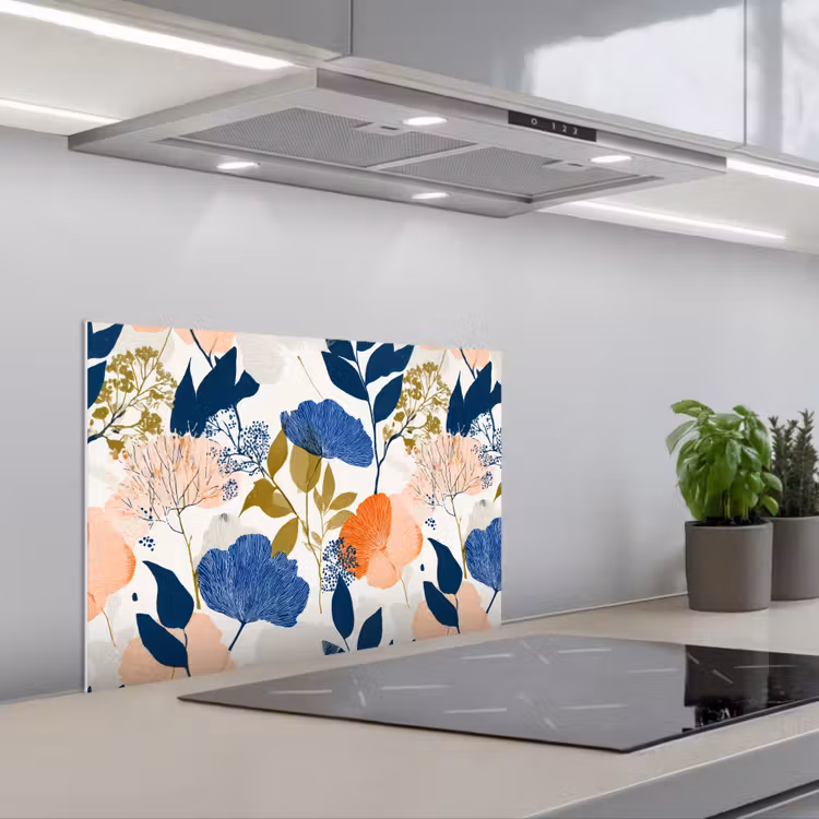 Spritzschutz Küche - Blumen - Botanisch - Farbenfroh — 1