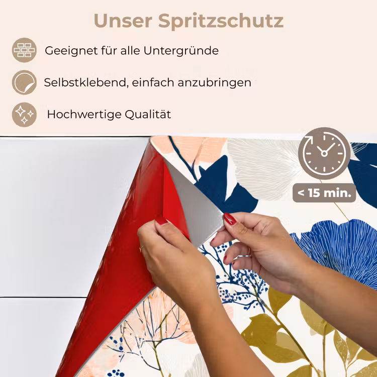 Spritzschutz Küche - Blumen - Botanisch - Farbenfroh — 4