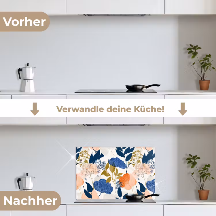 Spritzschutz Küche - Blumen - Botanisch - Farbenfroh — 7