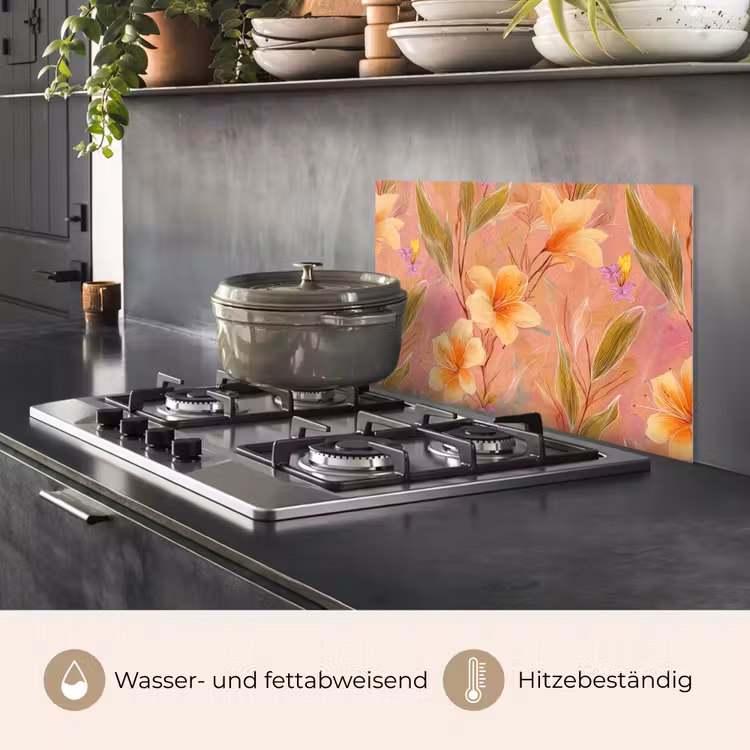 Spritzschutz Küche - Botanisch - Blumig - Farbenfroh — 2