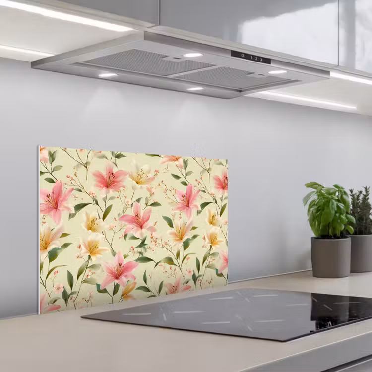 Spritzschutz Küche - Lilien - heiter - farbenfroh — 1