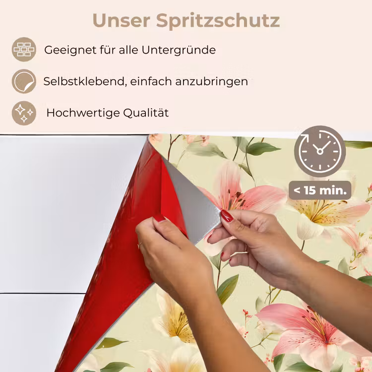Spritzschutz Küche - Lilien - heiter - farbenfroh — 4
