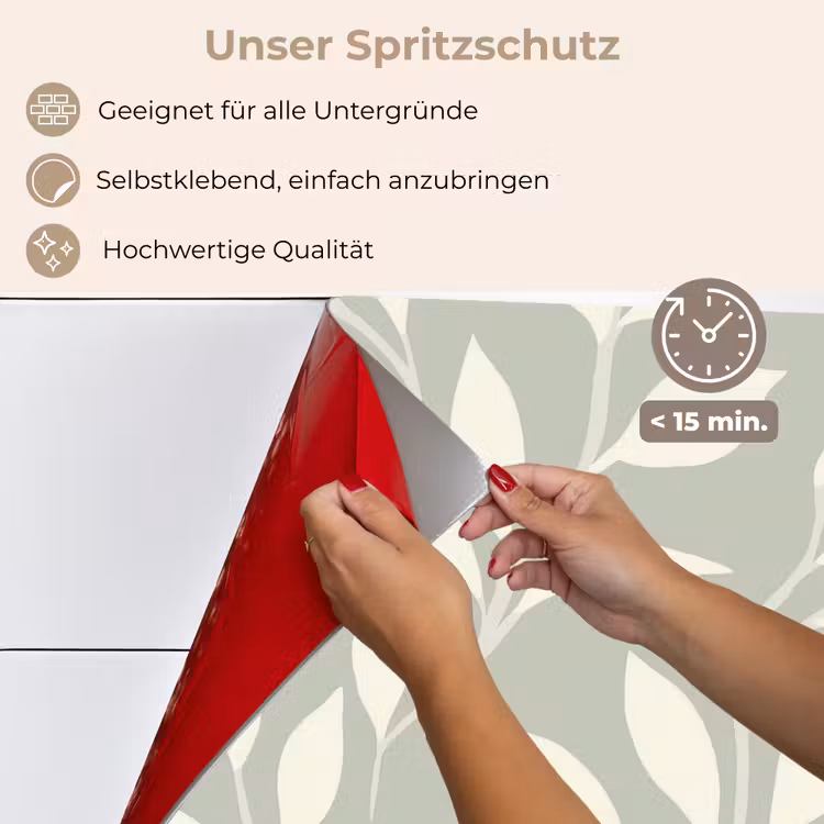 Spritzschutz Küche - Minimalistisch - Muster - Grün — 4