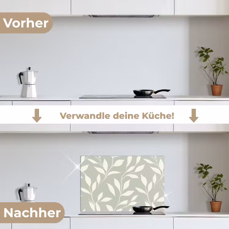 Spritzschutz Küche - Minimalistisch - Muster - Grün — 7