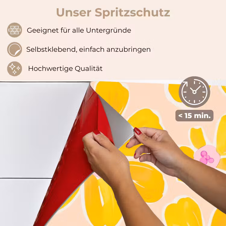 Spritzschutz Küche - Sommerlich - Blumen - Gelb — 4